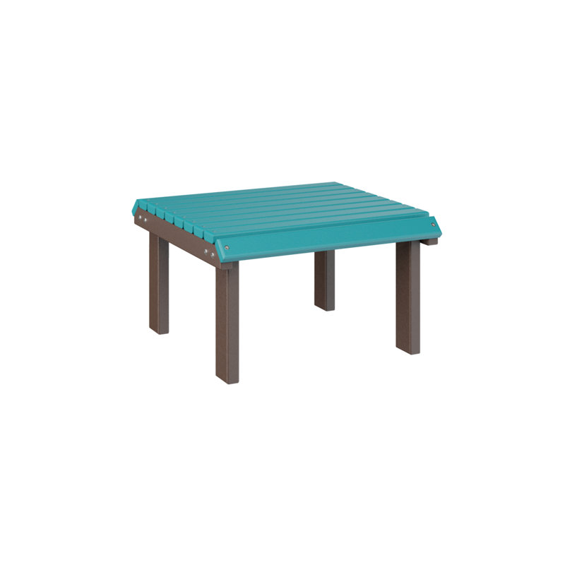Repose-pieds fixe Berlin Gardens, Aruba Blue Top/Chocolate Brown Base