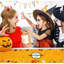 Halloween Table Runner Novel Childishness, Balloon Pumpkins Spider Web Table Runner, Black Orange Tables Cloth for Halloween Party Dinner Tables Decoration, 183x33cm