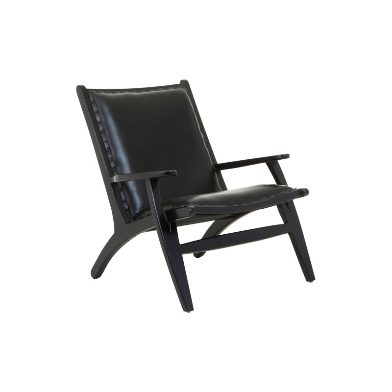 Maci Leather Wingback Chair