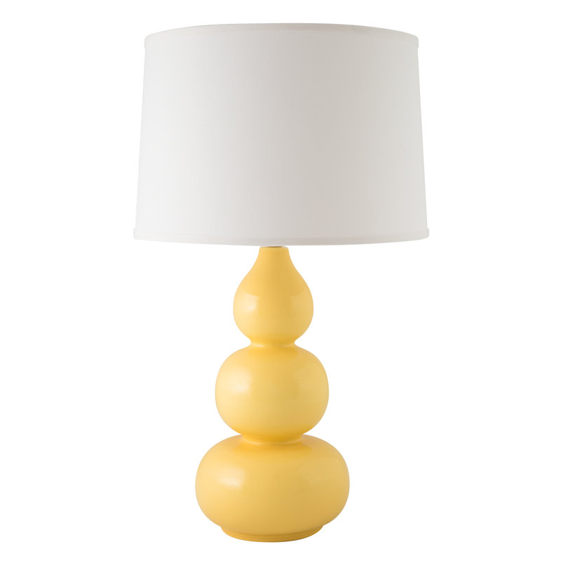 Brankovice Ceramic Table Lamp, Gloss Straw