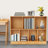 2 Tiers Modern Freestanding Rectangular Wood Bookshelf With 7 Compartments