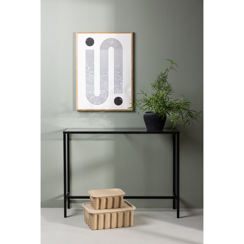 Dipp 30cm Glass Top Console Table