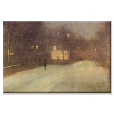 Nocturne In Gray And Gold, Snow In Chelsea by James Abbott McNeill Whistler - Unframed Print