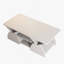 Table basse rectangulaire moderne bleue avec coins arrondis, tablettes de rangement ouvertes et cadre robuste - Table à conception géométrique facile à assembler pour le salon ou la salle de réception -1482528590