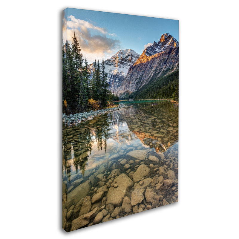 Fabrizzio "Mount Edith Cavell Sunrise" par Pierre Leclerc, reproduction de photo sur toile tendue, H 47 po x l 30 po x P 2 po