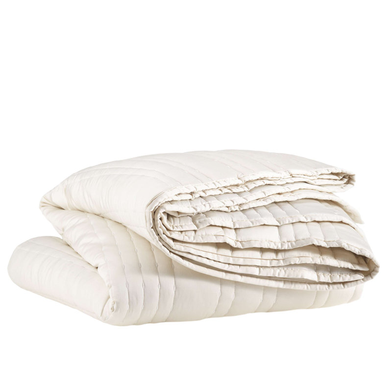Blissful Bamboo Pearl/Silver Quilt, King Quilt