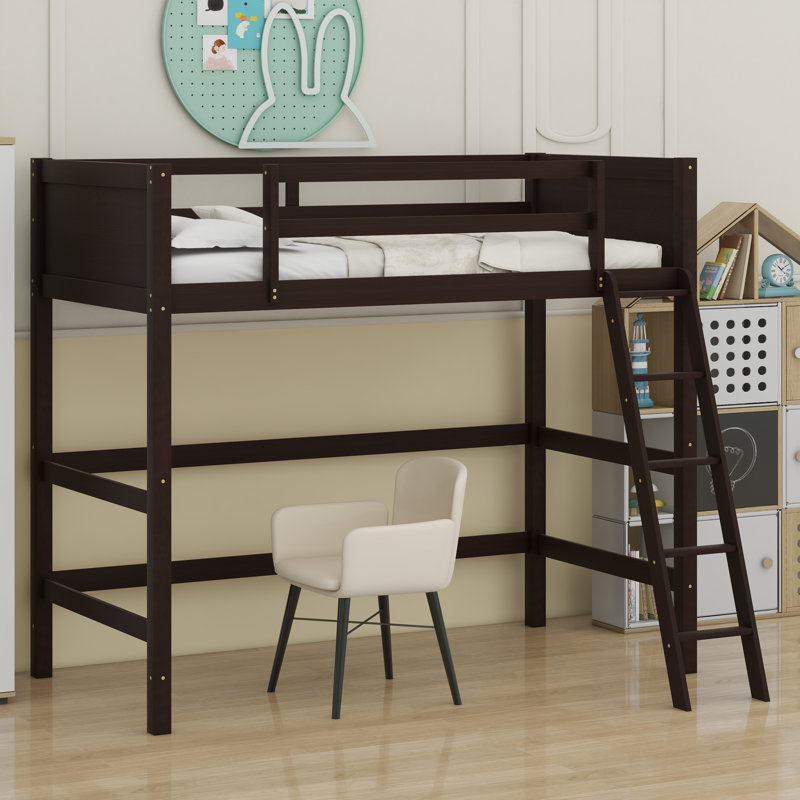 Loft Bed With Ladder, Espresso