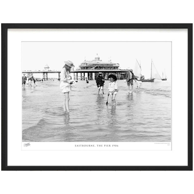 Eastbourne, The Pier 1906 by Francis Frith - Single Picture Frame Print, 40cm H x 50cm W x 2.3cm D
