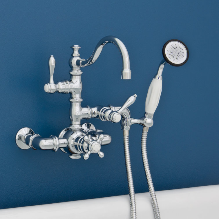 P1016 Thermostatic Tub Faucet with Fixed Arched Spout and Handheld Shower