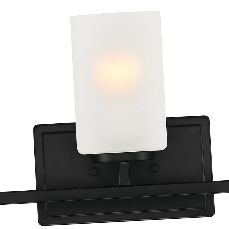 Éclairage pour meuble-lavabo à intensité variable Charvic, Noir mat, 3