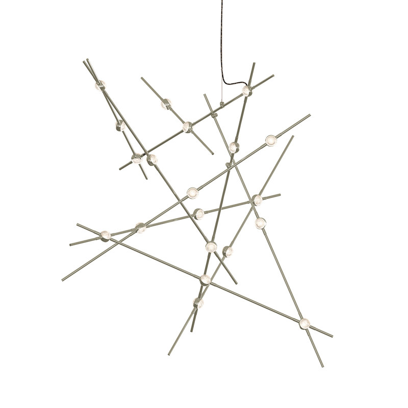 Constellation® 20 - Light LED Chandelier, Clear, Satin Nickel, 2700K