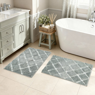 Tapis de bain en microfibre surdimensionné Spa - paquet de 1 ou 2 24 po x 36 po