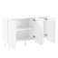 Armoire moderne Carswell avec finition blanche et grand espace de rangement Tablette à chaussures polyvalente