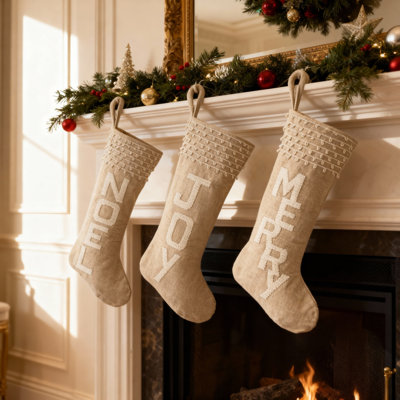 Chaussette de Noël polie 21,6 po L