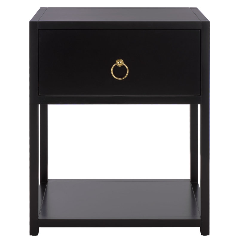 Yudi 1 - Drawer Nightstand, Black