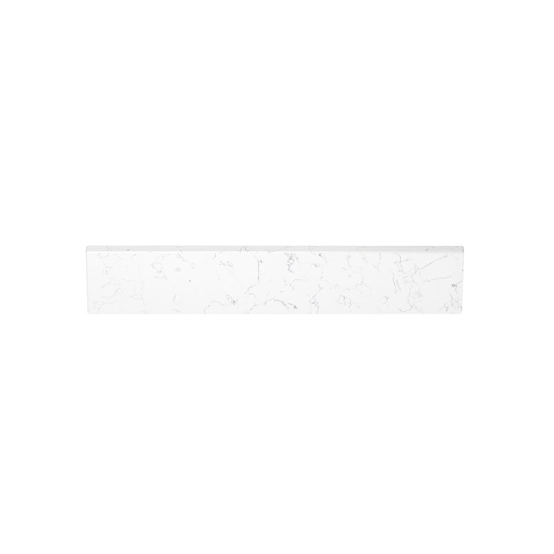 21.14" x 4" Engineered Marble Bathroom Sidesplash, Carrara White