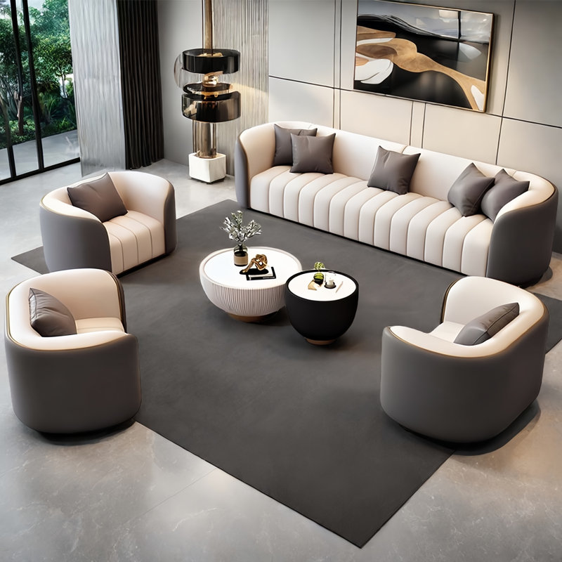 Canapé modulaire en similicuir 5 pièces