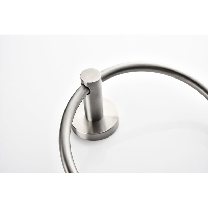 Porte-serviettes en acier inoxydable 6, fixation murale pour salle de bain, nickel brossé, fabrication de qualité, Scratch - 6 pièces, assurance, Scratch -