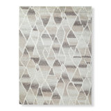 Wool Abstract Area Rug in Gray/White/Brown