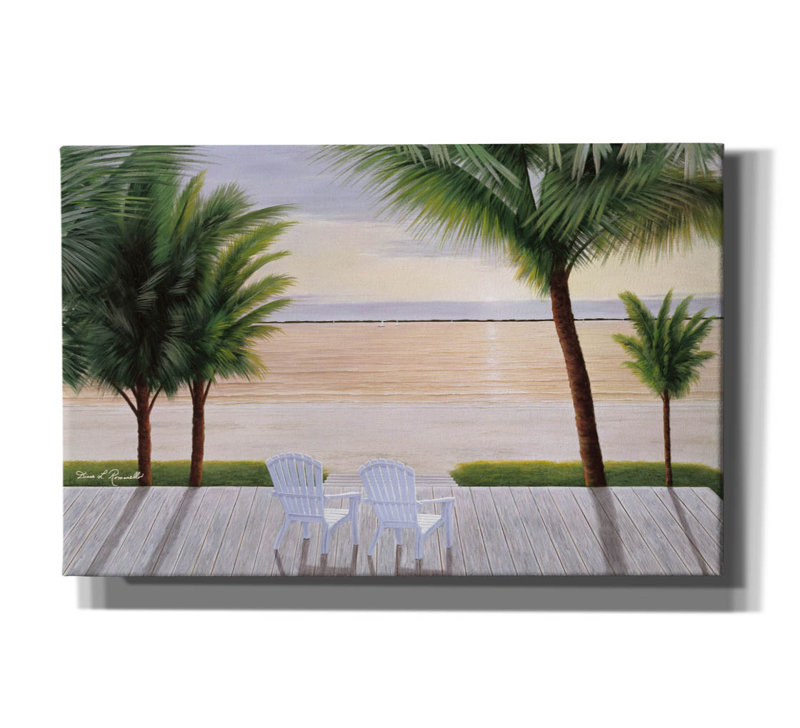 «Palm Daydreaming» par Diane Romanello, H 26 po x l 40 po x P 1,5 po