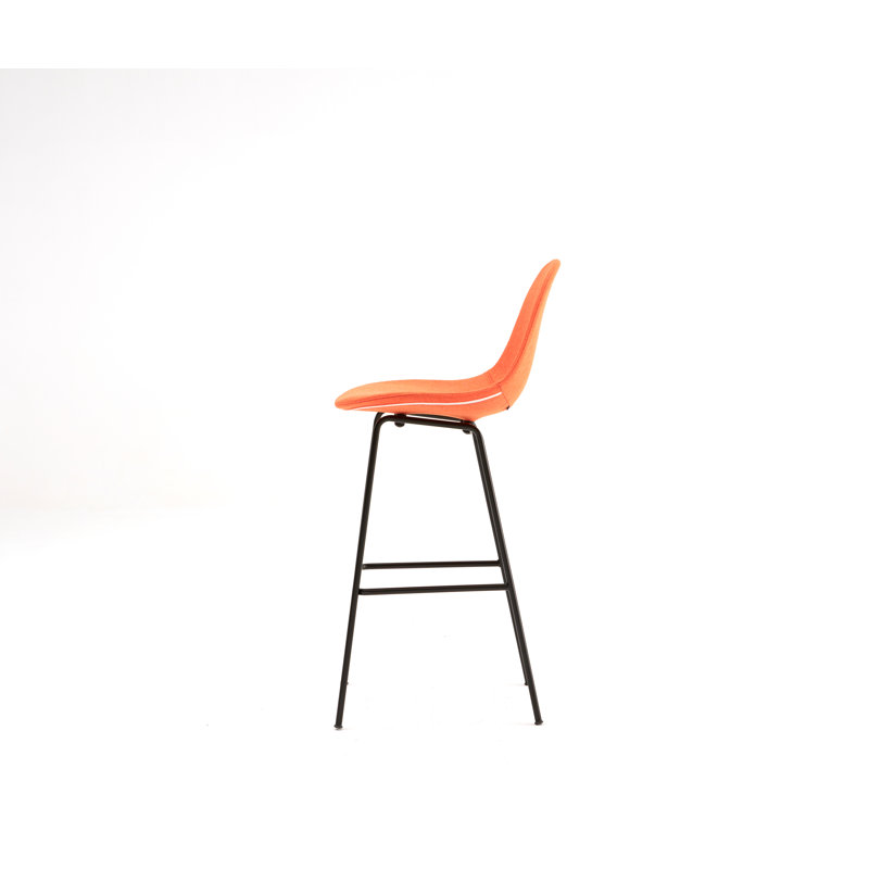 Tabouret de bar et de comptoir TA, Rouge, Hauteur de bar (hauteur de siège 29,5 pi), Chrome