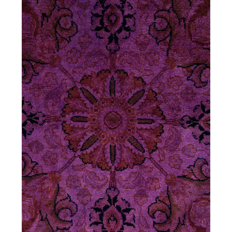 Overdyed One-of-a-Kind 7' 1" X 7' 1" Hand Knotted Area Rug