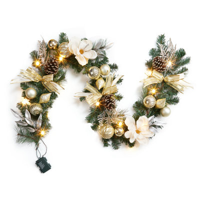 72'' in. Lighted Faux Garland