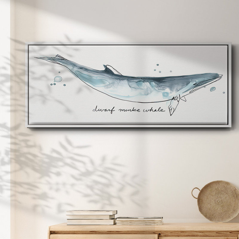 Baleine I - toile encadrée, H 12 po x l 30 po