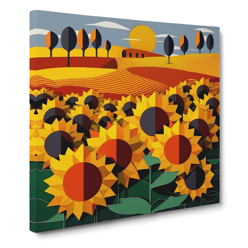 Modern Wall Art - Wrapped Canvas - Framed Print, 35cm H x 35cm W