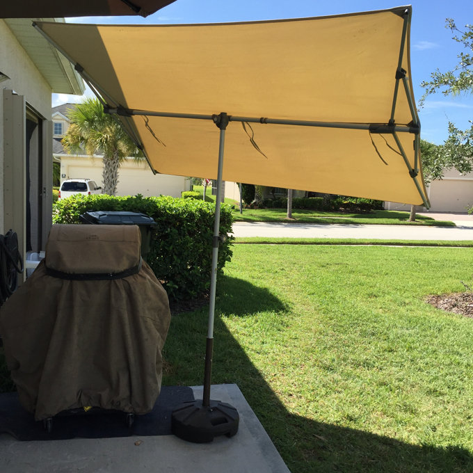 11' cantilever patio umbrella 11x9 ft Aluminum Double Top LED Strip Cantilever Umbrella main image 1