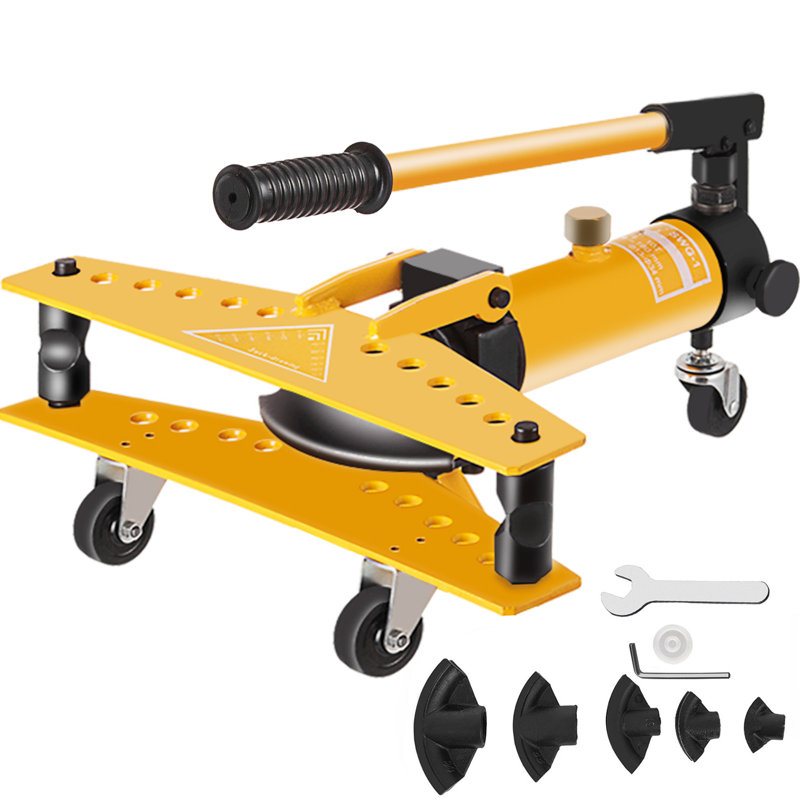 Manual Hydraulic Pipe Tube Bender Machine 10 Ton Manual Hydraulic Tube Bending Machine 6.4–25.4 mm Diameter 6 Dies for Heating and Piping Construction