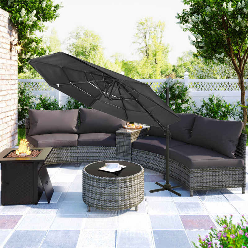 Alisson 300cm Parasol, Anthracite