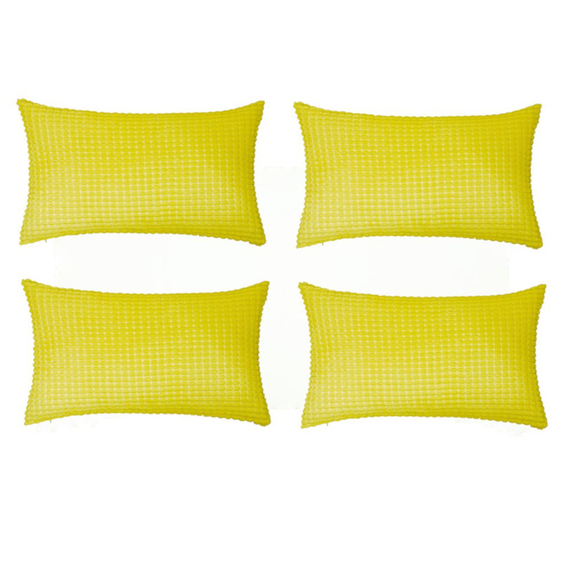 Coussin Houndstooth, Jaune vif