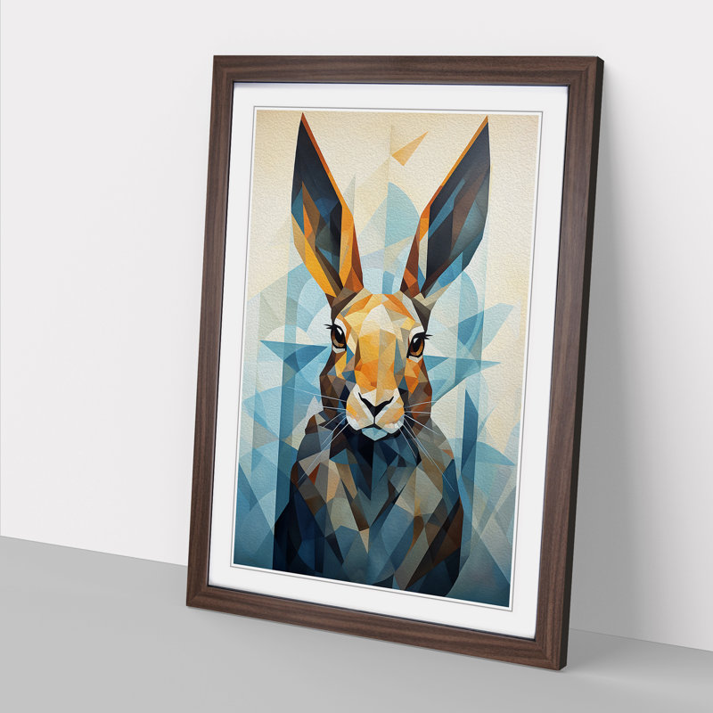 Hare Geometric Art - Framed Print