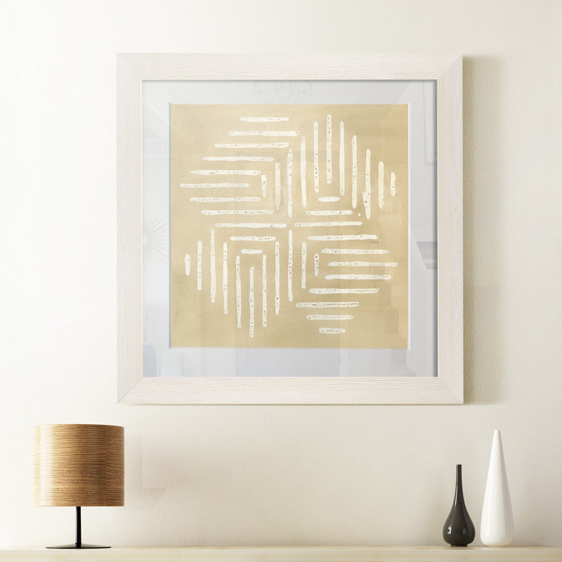 « Sand Stitch III », impression d’art graphique encadrée sur papier, H 35,5 po x l 35,5 po x P 1,5 po, Cadre blanc