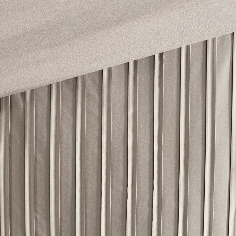 Ensemble de literie charmeuse 7 pièces Taupe, Édredon de très grande taille et 6 pièces suppl