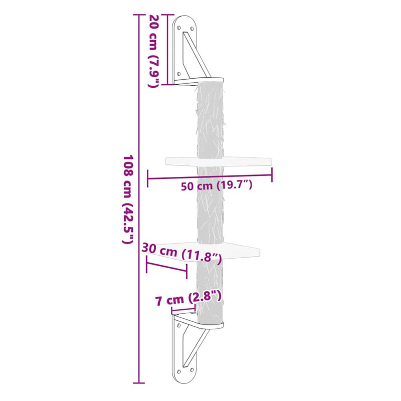 108cm H Cat Tree, Dark Grey