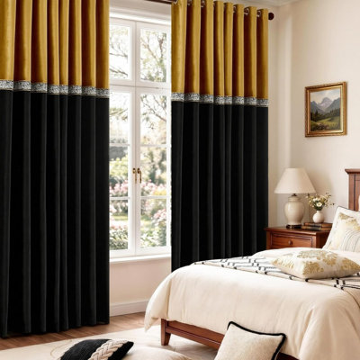 Velvet Blackout Curtain Panel Pair