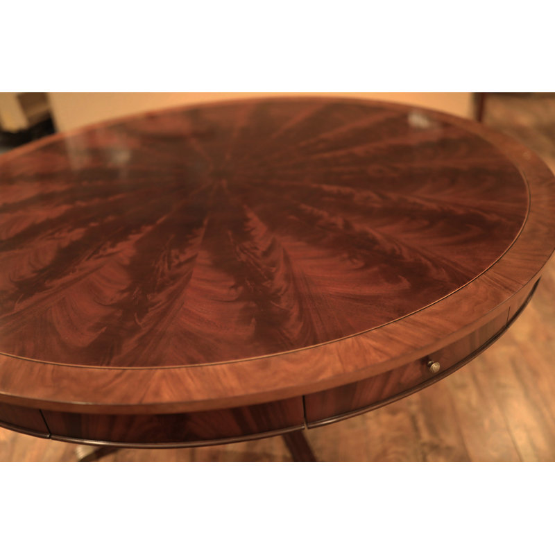 Round Mahogany Wood Dining Table