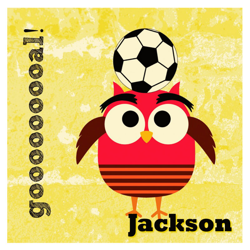 Décalcomanie murale personnalisée dancer hibou, H 24 po x l 24 po, Oui