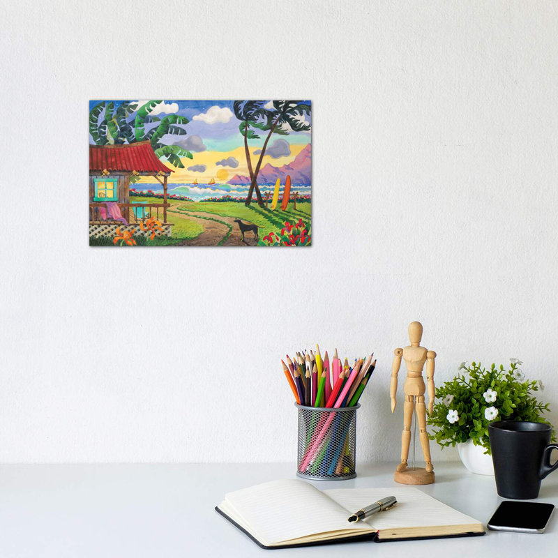 Coucher de soleil au paradis par Robin Wethe Altman - reproduction d'art, H 8 po x l 12 po x P 0,75 po, Toile tendue