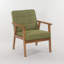 Chaise de loisirs élégante avec tissu de qualité, table basse, capacité de charge des chaises en bois massif, bois