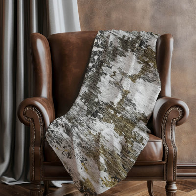 Addison Machine Washable Sherpa ASB638 Modern Throw Blanket