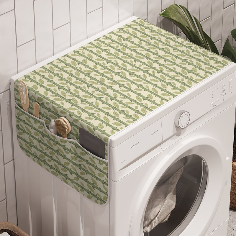 East Urban Home Botanical Machine à laver ensemble de 2 sauge crème 47 po x 18,5 po vert pâle