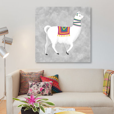 « jolie llama i », impression sur toile