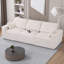 Canapé modulaire 113 pouces à 3 places en velours côtelé avec mousse complète, sans assemblage requis, pour le salon et les appartements-1837095131