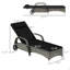Chaises roulantes d'extérieur, 2 chaises longues inclinables