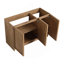 Meuble-lavabo autoportant de 122 cm (119 cm) avec 3 portes d'armoire à fermeture amortie, en contreplaqué (lavabo non inclus).