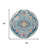 5' Blue and Gray Oriental Distressed Round Rug