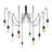Modern Industrial Chandelier, Black Iron Body, 73.2 x 73.2 x 40.2 inches | Adjustable Height, 16-inch Base Plate, 10 x E 27 Max 40W Sockets | Stylish Lighting for Home & Office, IP20 Rated, Elegant Design-499781491-404829622